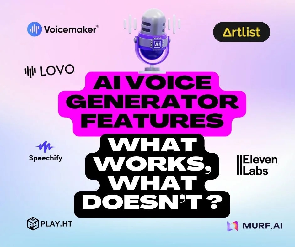 AI voice generator features header