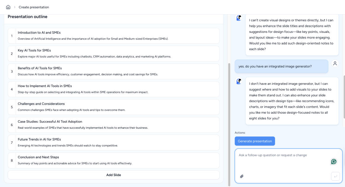 SlideSpeak Presentations