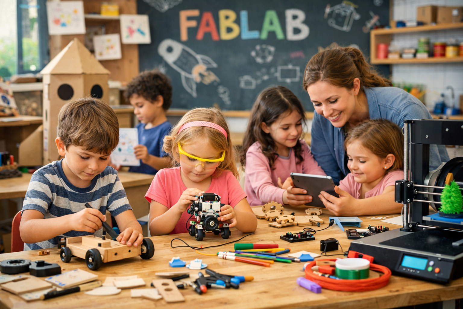 Le fablab à l’école primaire : apprendre en créant le monde de demain
