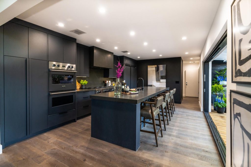 An open plan kitchen, build by Marvel