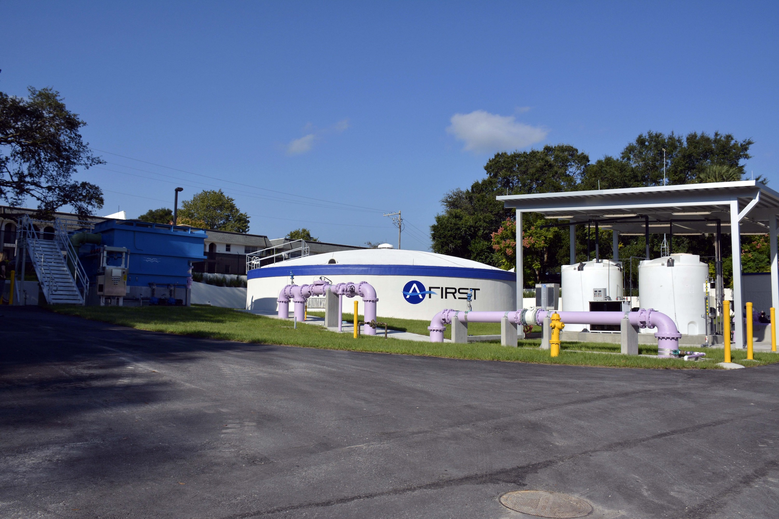View of the A-FIRST water tank