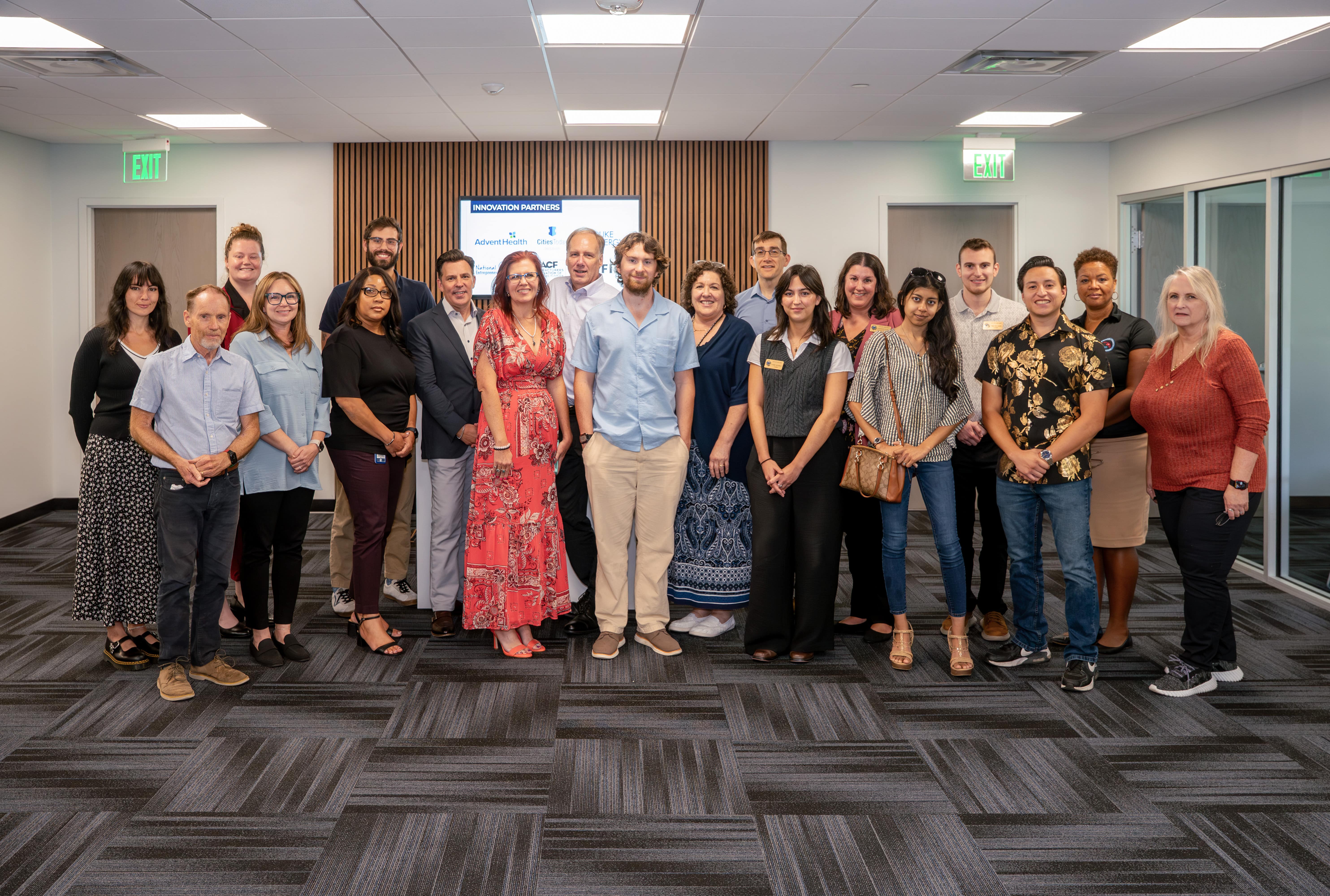 Large group of event participants