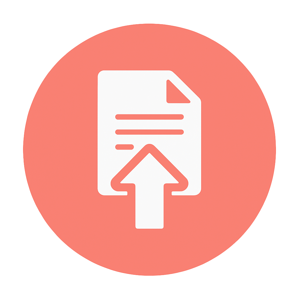 Red icon with file share symbol