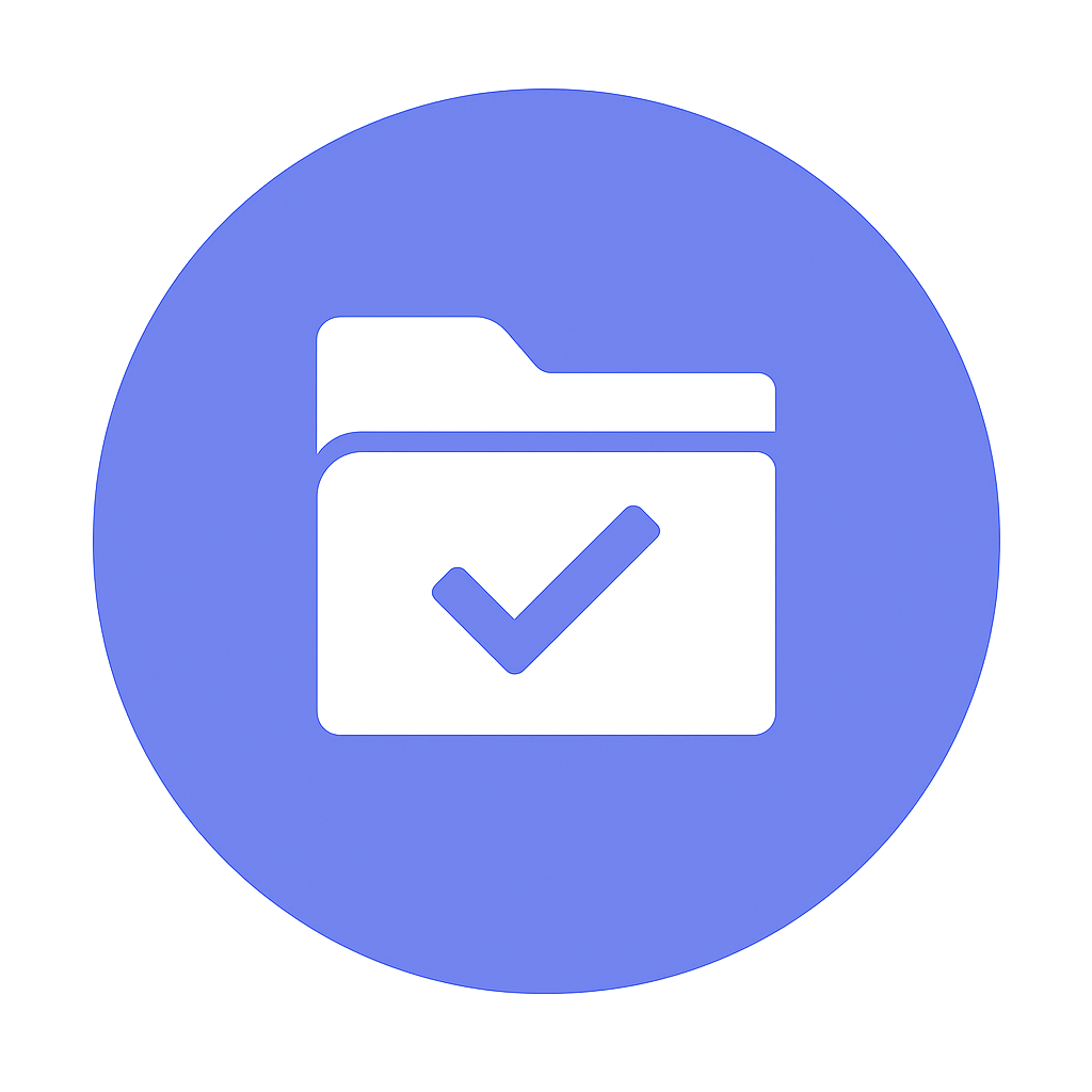 Blue icon with shared folder