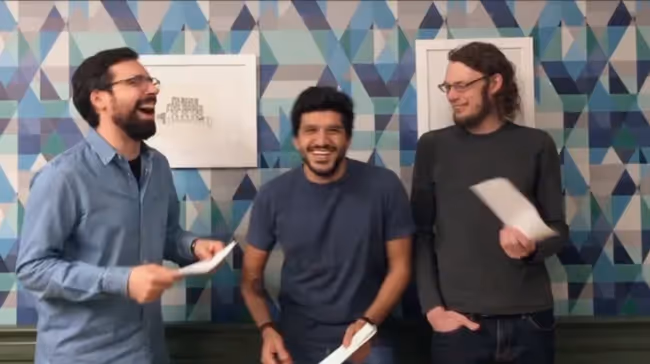 picture of early founders at roof