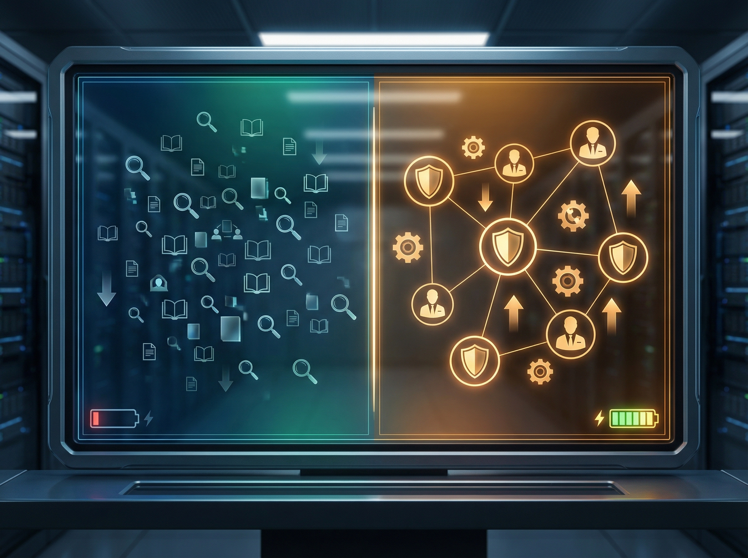 Comparison of unqualified vs qualified cybersecurity ad traffic showing decision-maker targeting