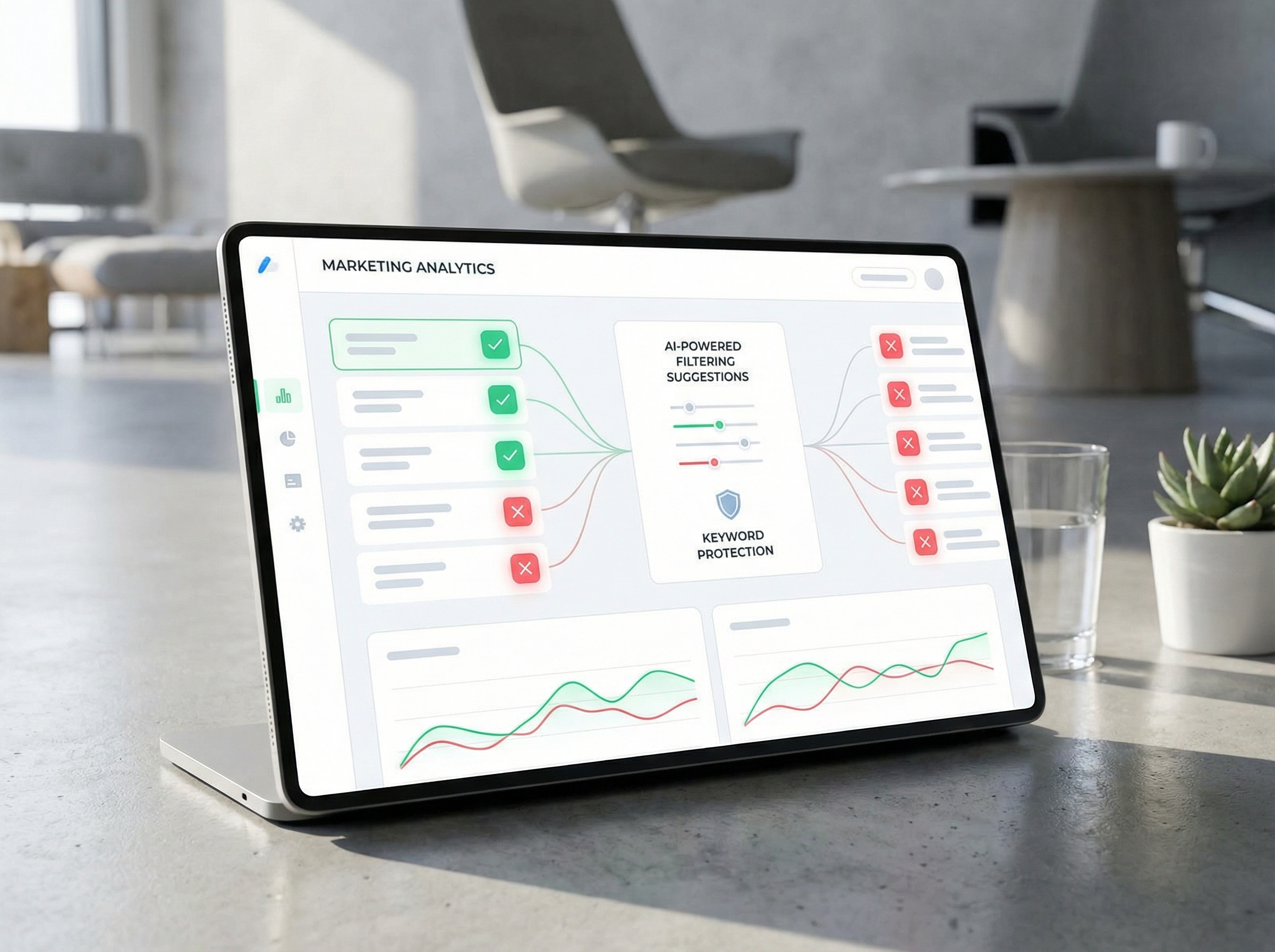 AI-powered search term classification dashboard for Google Ads management