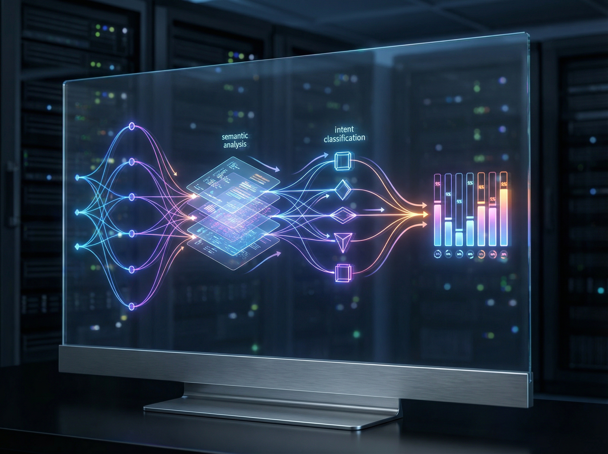 Negator's multi-dimensional relevance scoring architecture diagram