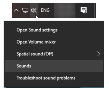Windows sound settings