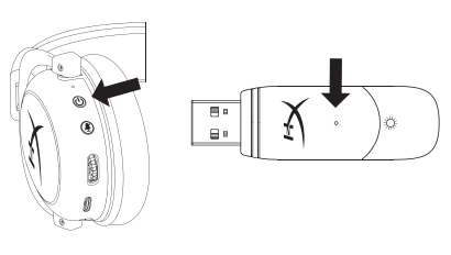 Cloud II Core Wireless Pairing to Wireless Dongle