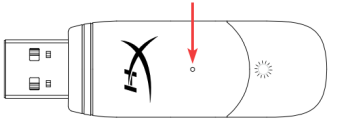 Small pinhole on USB dongle next to logo