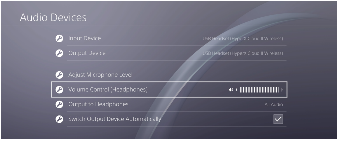 PS4 menu