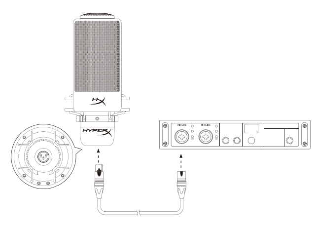 ProCast connecting with XLR cable