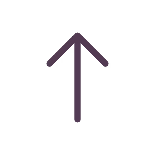 Simple purple upward-pointing arrow on white background.