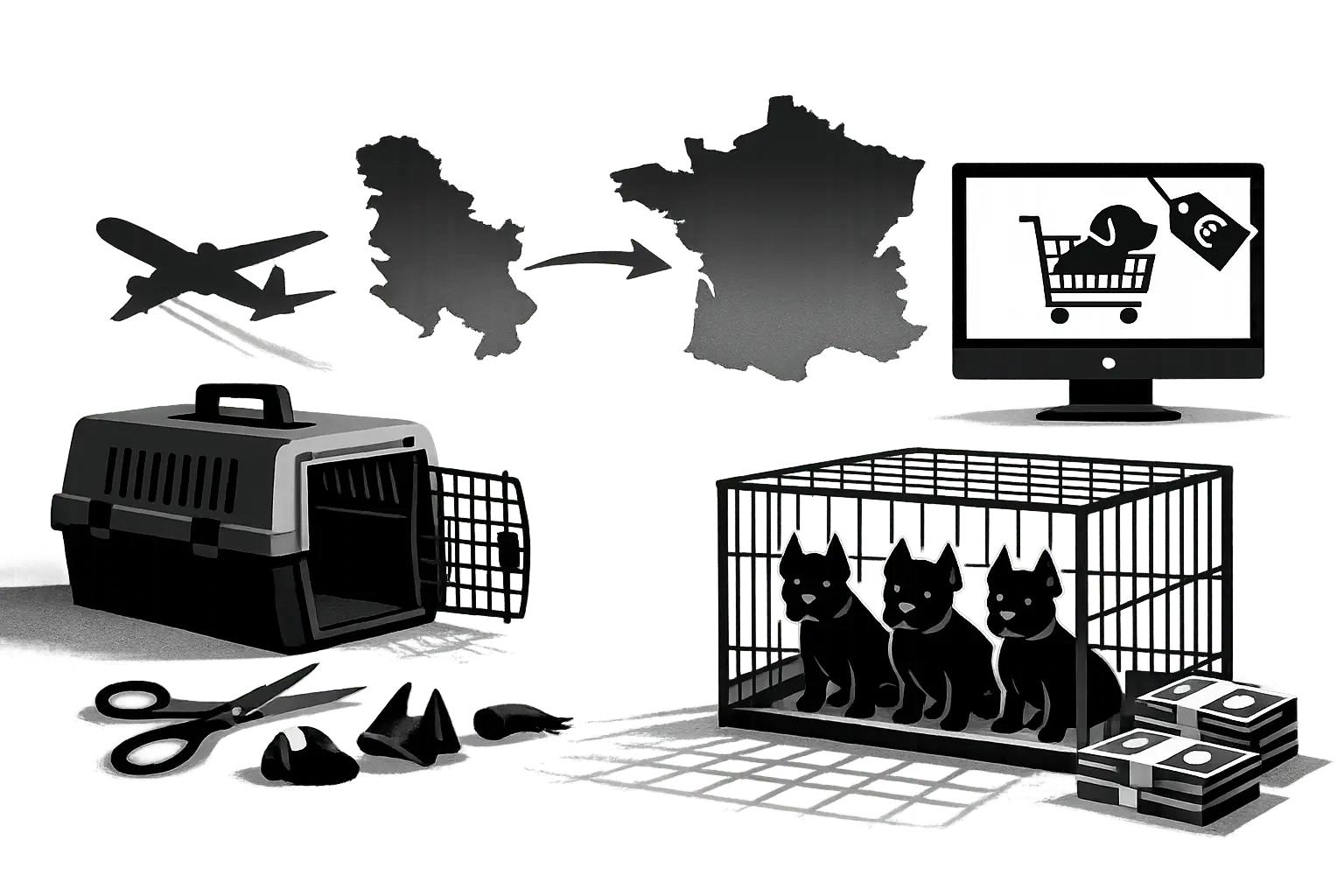 Trafic de chiots entre la Serbie et la France : trois éleveurs mis en examen