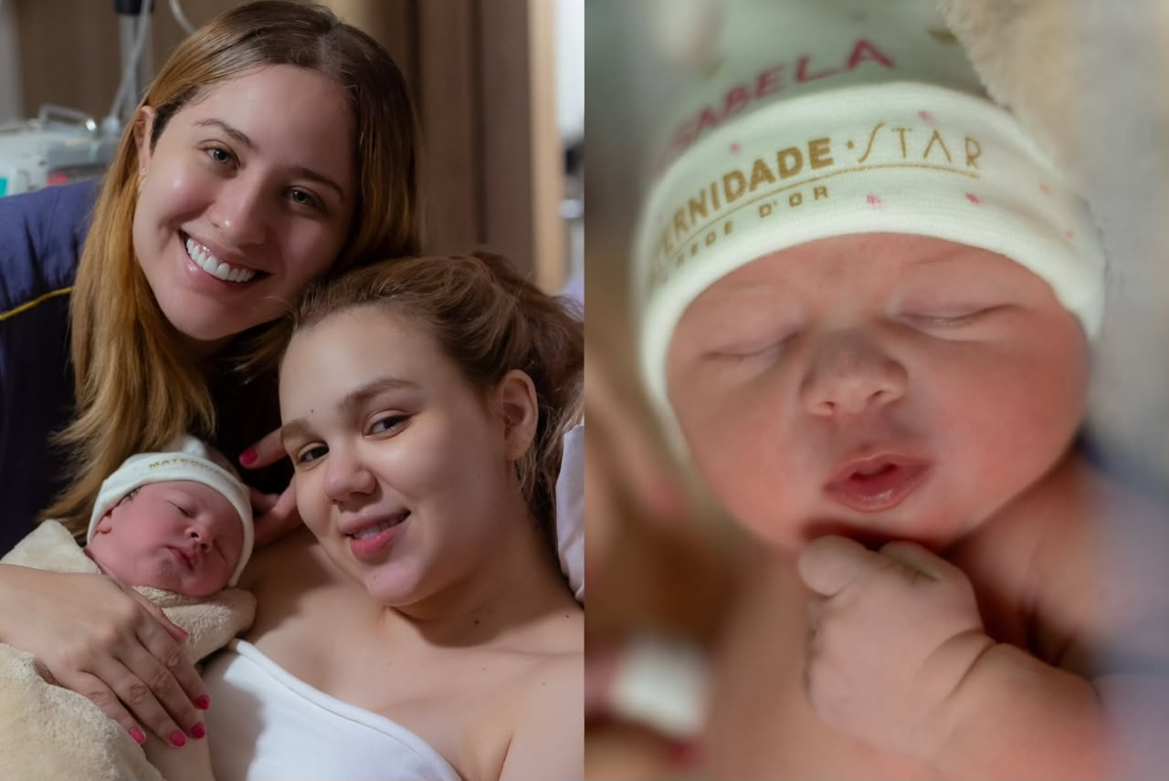 Mari Fernandez e Júlia Ribeiro anunciam nascimento da filha Isabela