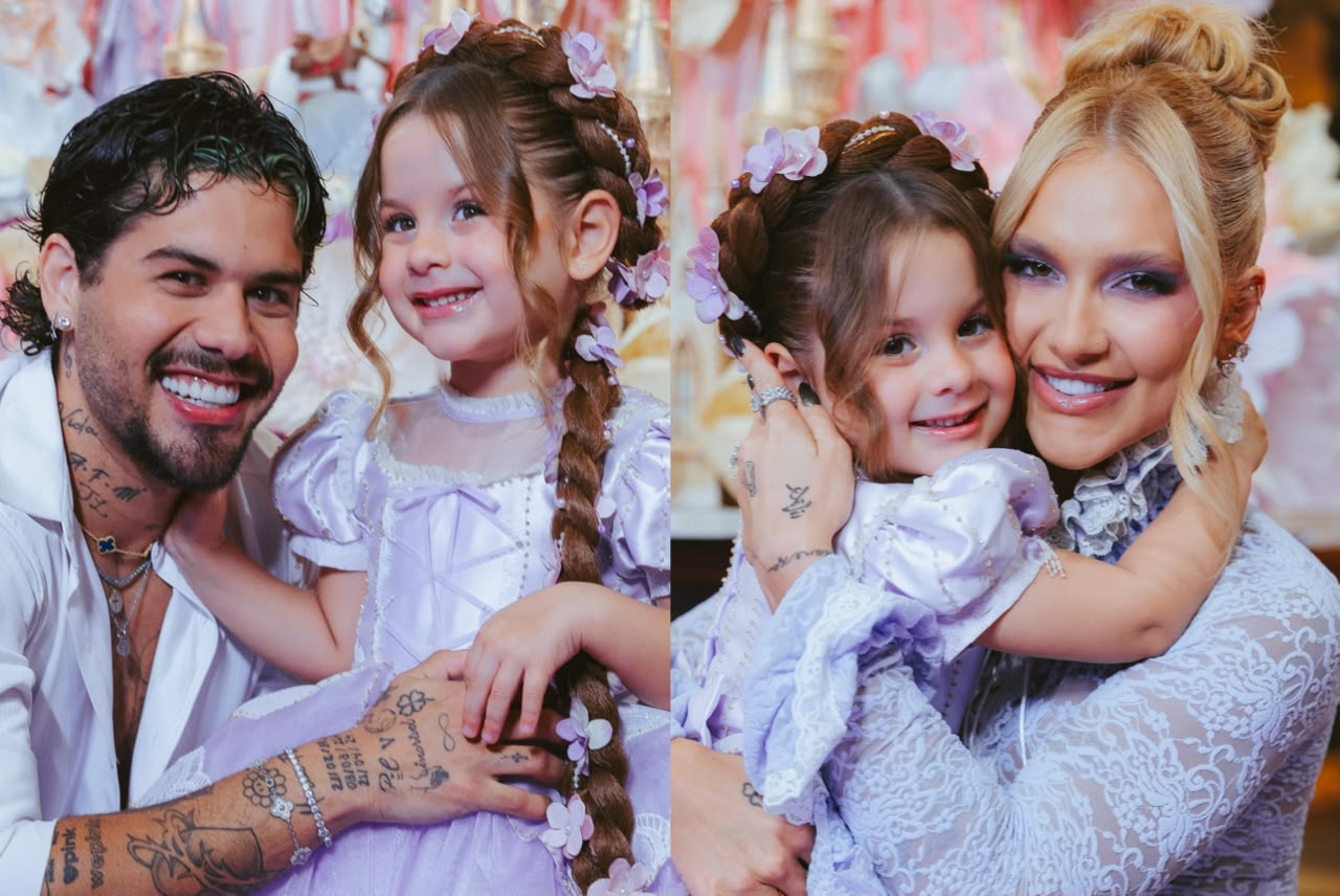 Maria Flor completa 4 anos com festa de Rapunzel e reúne Virginia e Zé Felipe