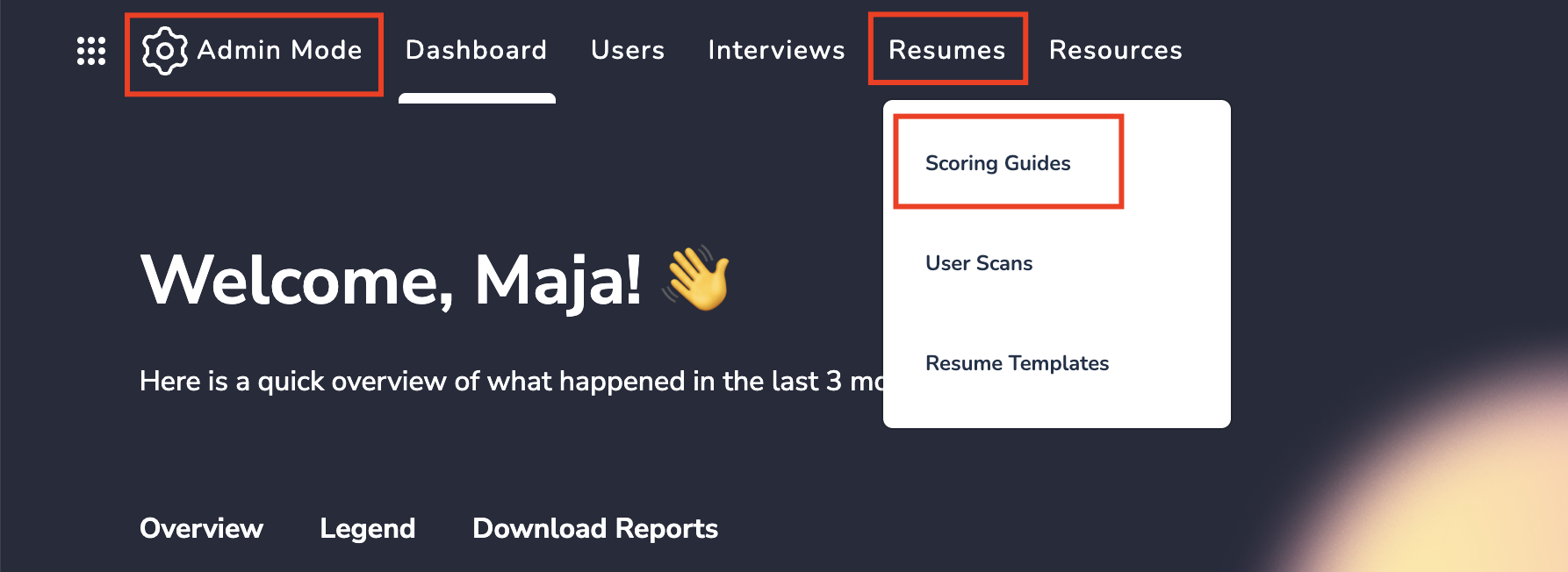 Big Interview scoring guides