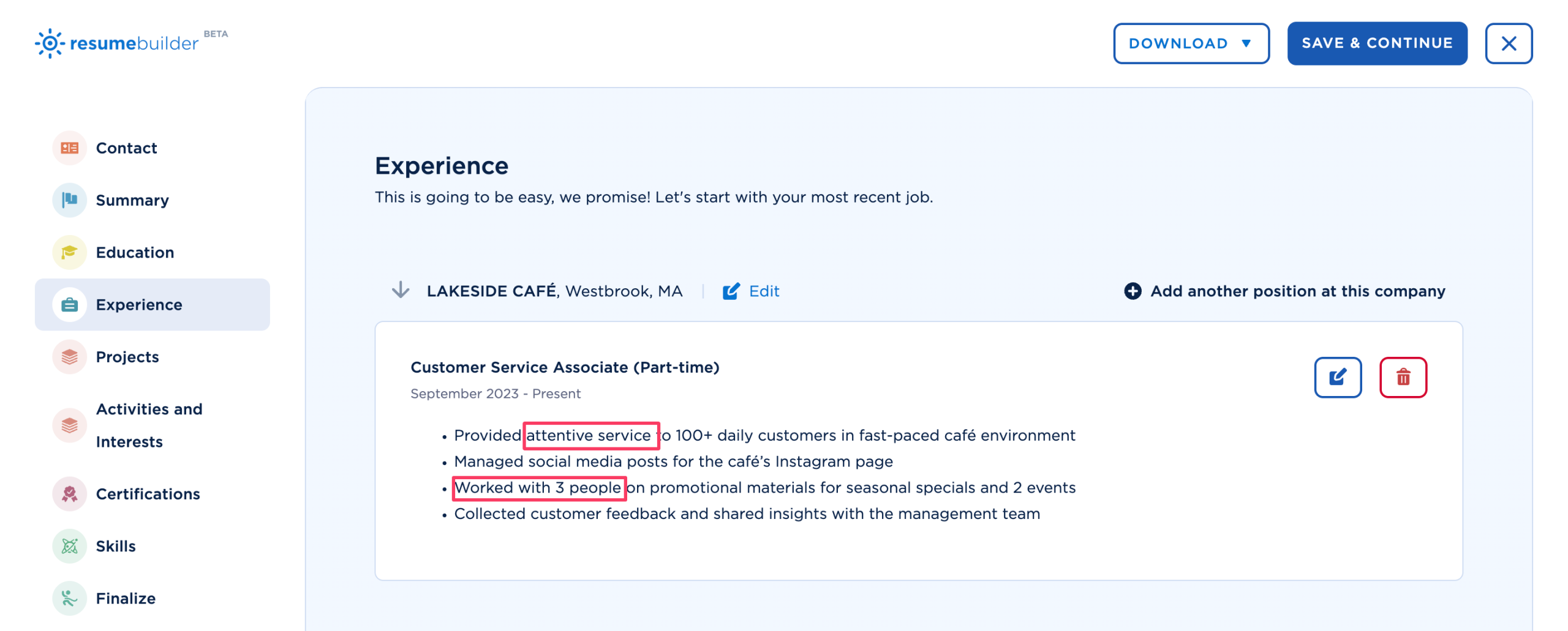 how to use AI to write a resume