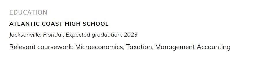 How to List Education on a Resume If You're Still in High School