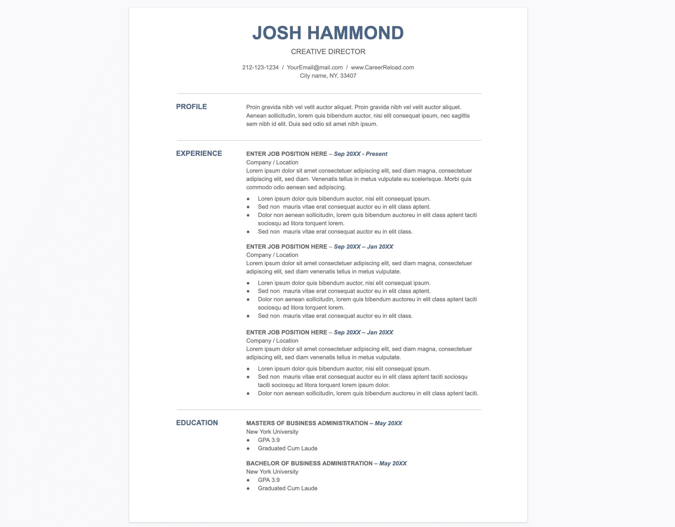 best google docs resume templates free
