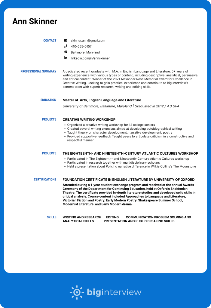 how to write a resume