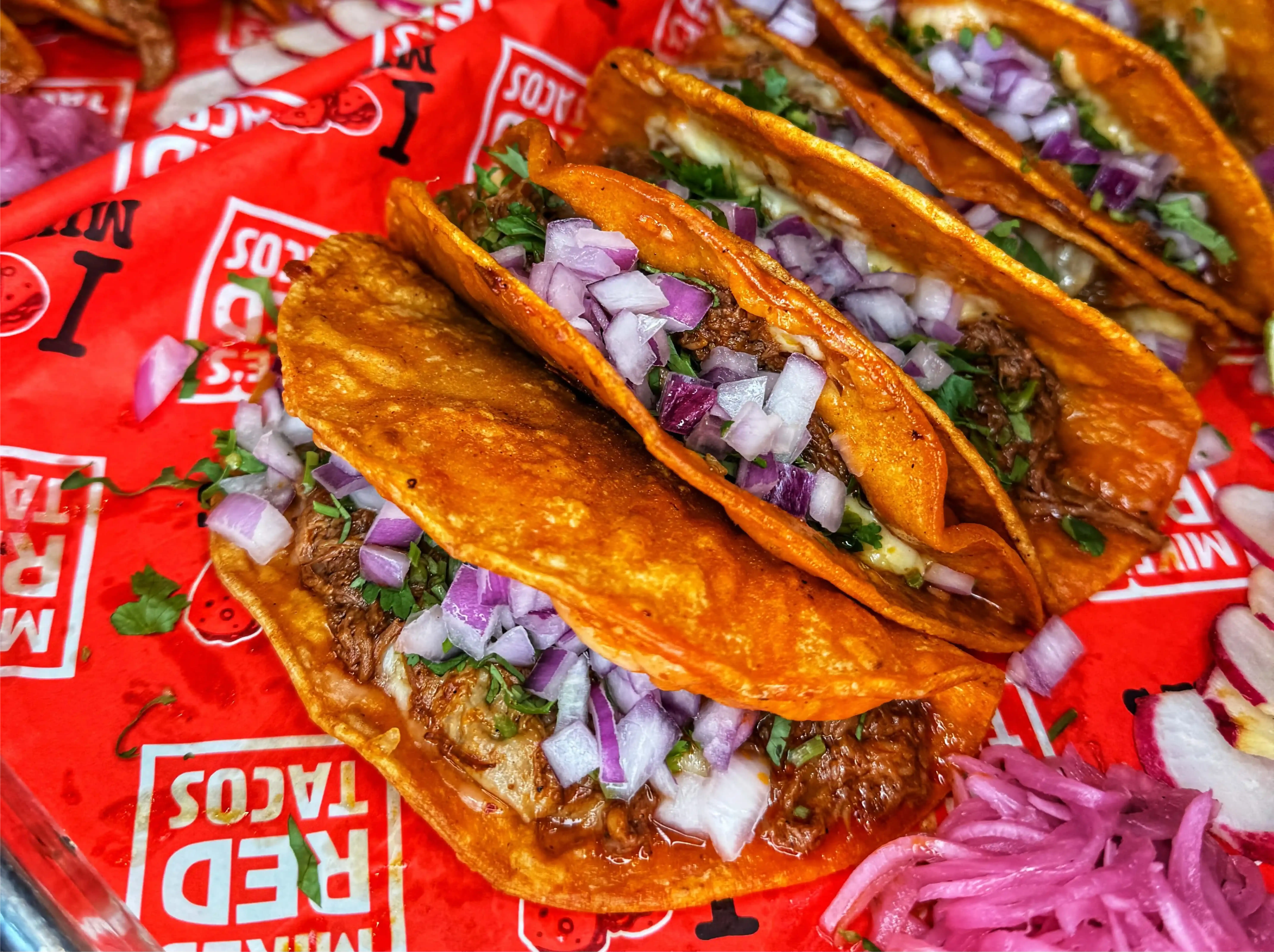 home hero banner photo, graphic of two tacos