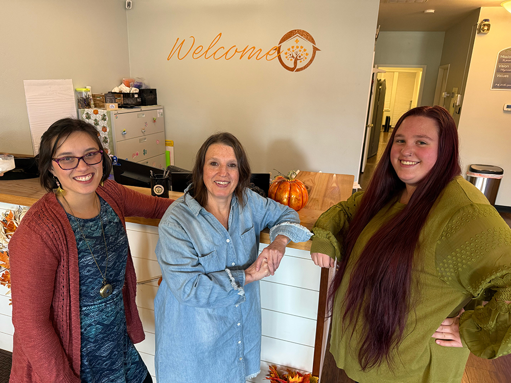 Homestead Family Medicine team photo in waiting area