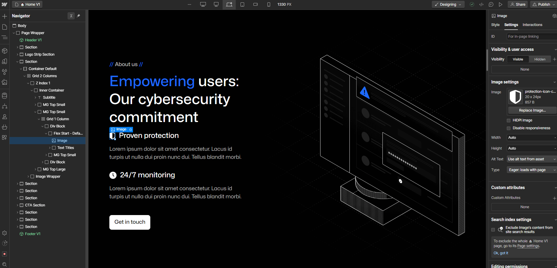 Graphics and Icons - Cybersecurity X Webflow Template