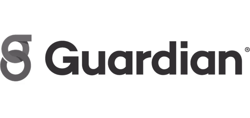 Guardian company logo with an abstract double 'G' symbol to the left of the word 'Guardian'.