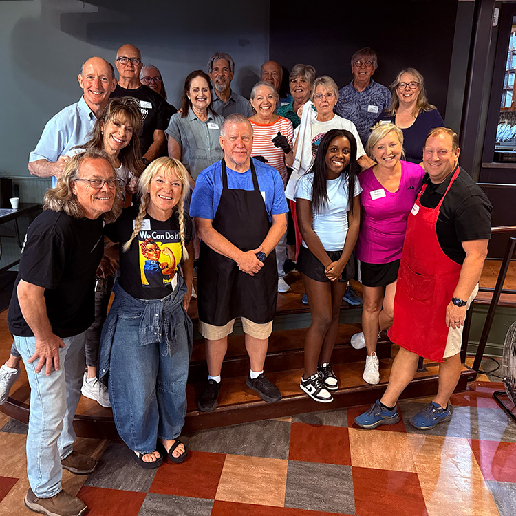 Group of volunteers ready to serve