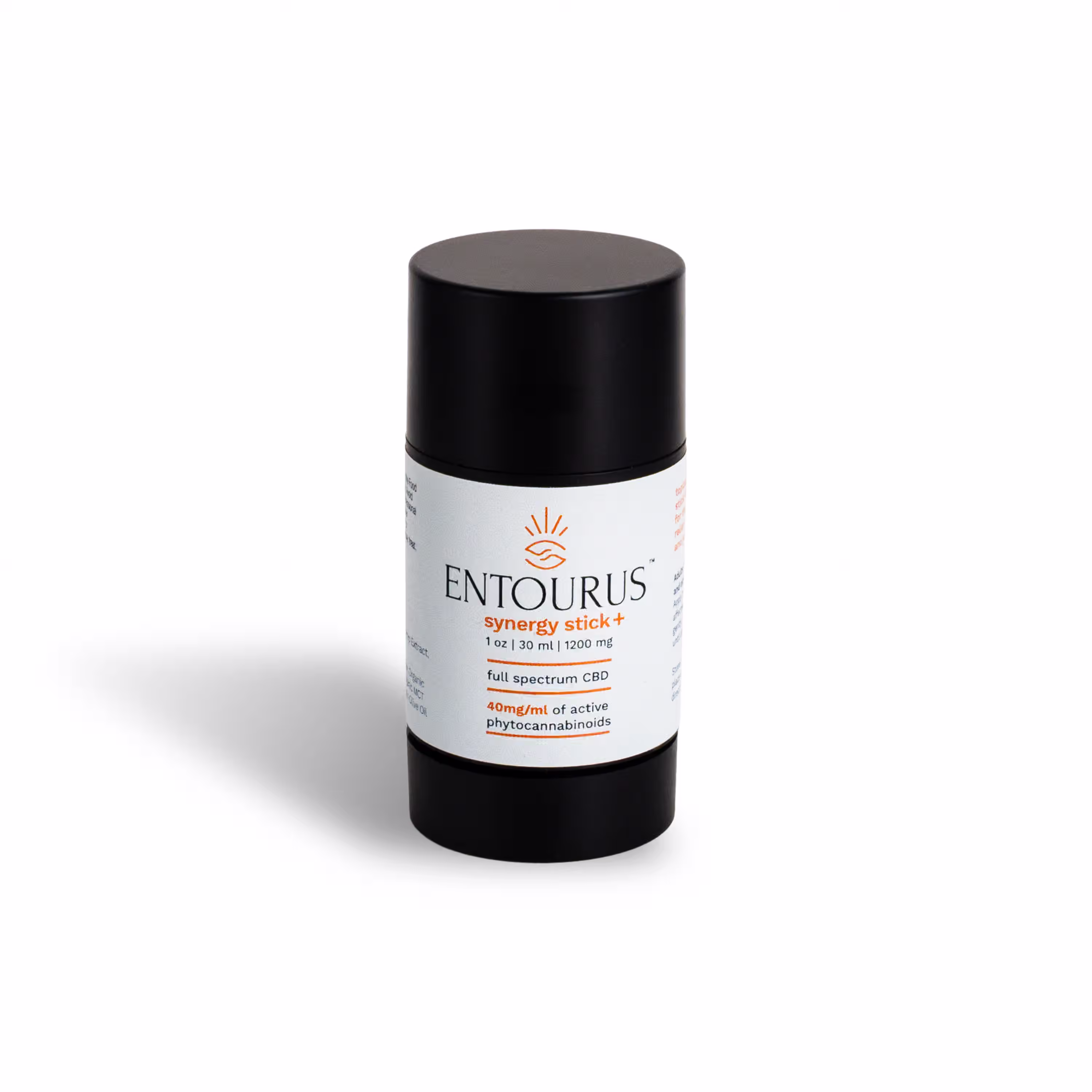 Entourus Synergy Stick CBD product on pure white background meeting Amazon main image requirements