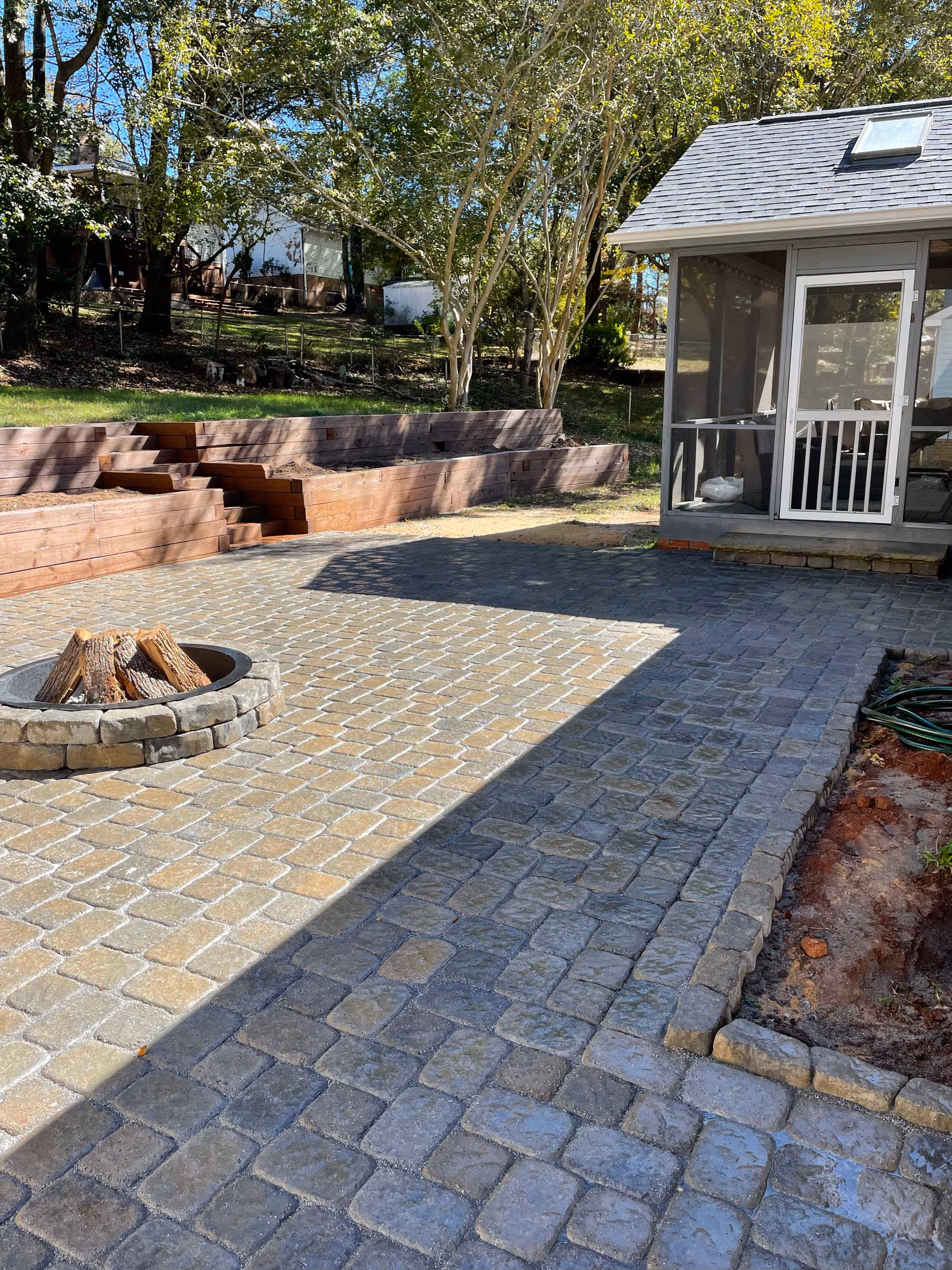 Walkways with patio