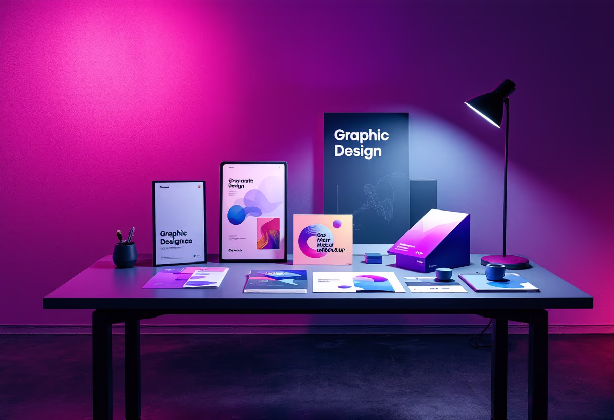 image of branding materials (for a graphic design studio)
