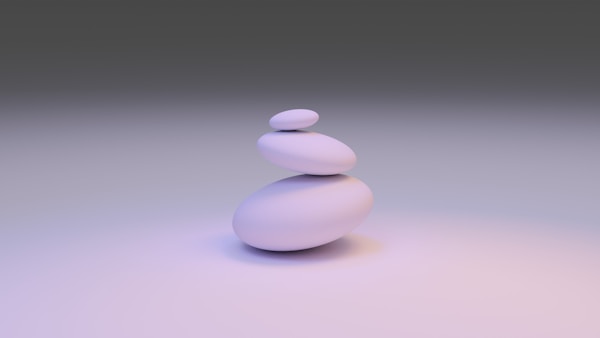 3d illustration of abstract stone balancing which can be useful for spirituality website/blog or you can use this anywhere you want.