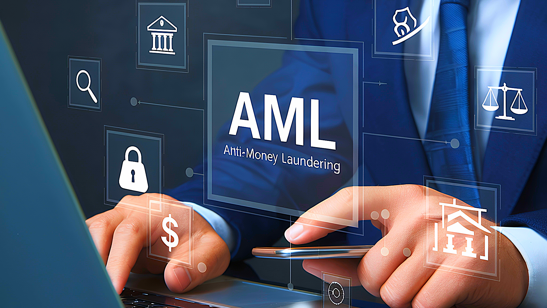 a bustling office environment (for a social media and communication)