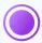 Circular button with a filled purple center and a thin purple ring surrounding it.