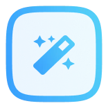 Blue rounded square icon with a paintbrush symbol representing customization or design.