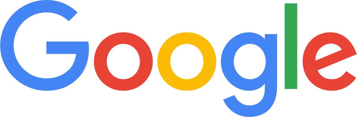 Google logo with colorful letters in blue, red, yellow, and green.