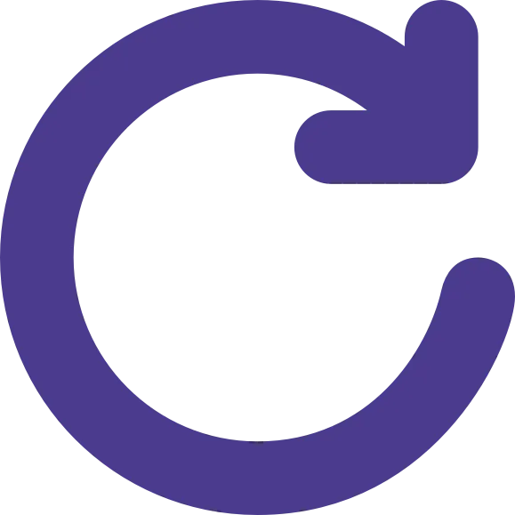 Circular arrow icon indicating reload or refresh action.