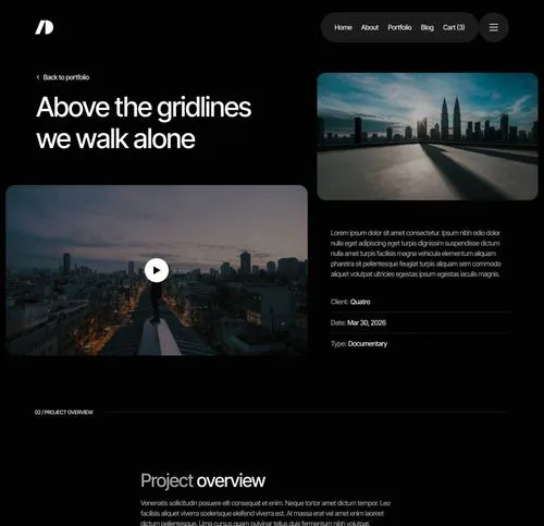 Cinemaflow - Portfolio Single Page - Ultimate Video Agency Webflow Template