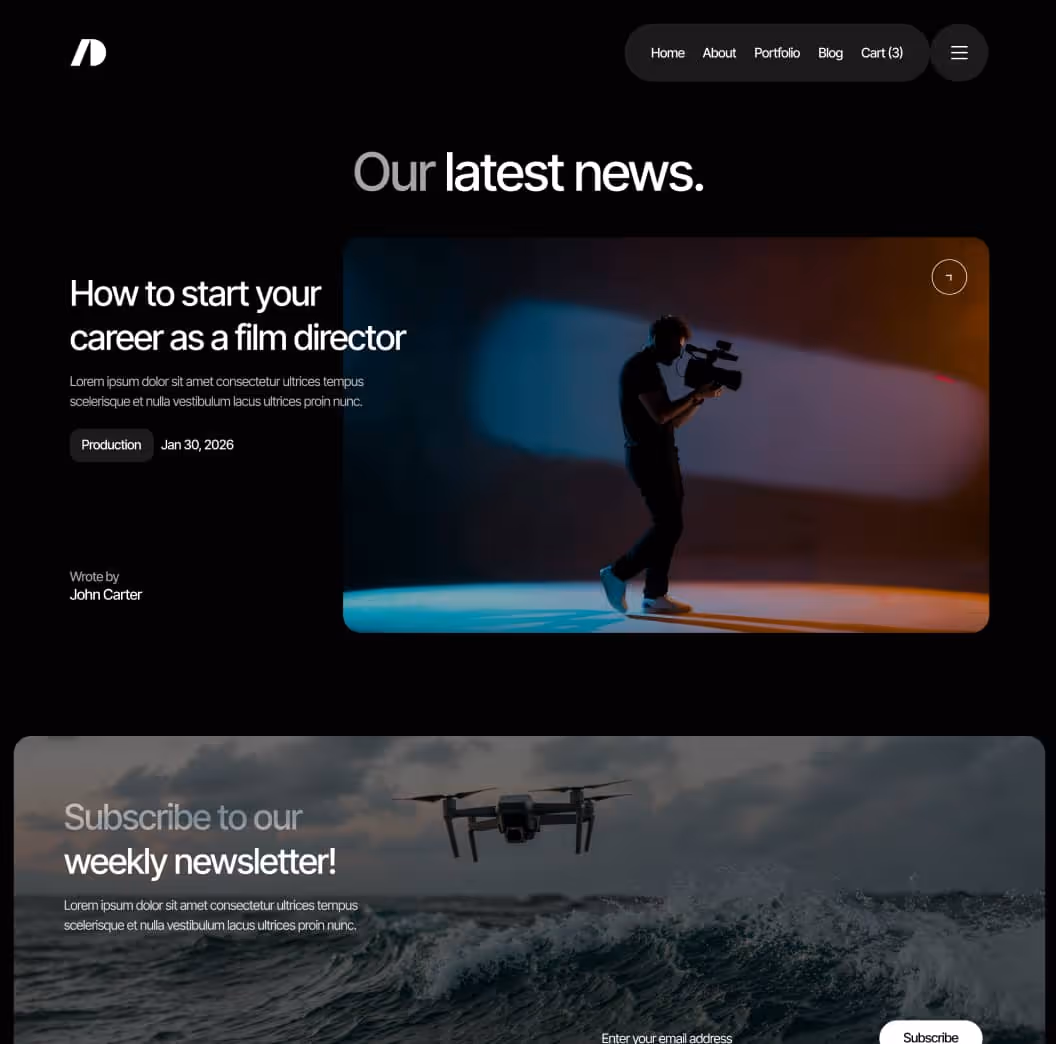 Cinemaflow - Blog V2 Page - Ultimate Video Agency Webflow Template