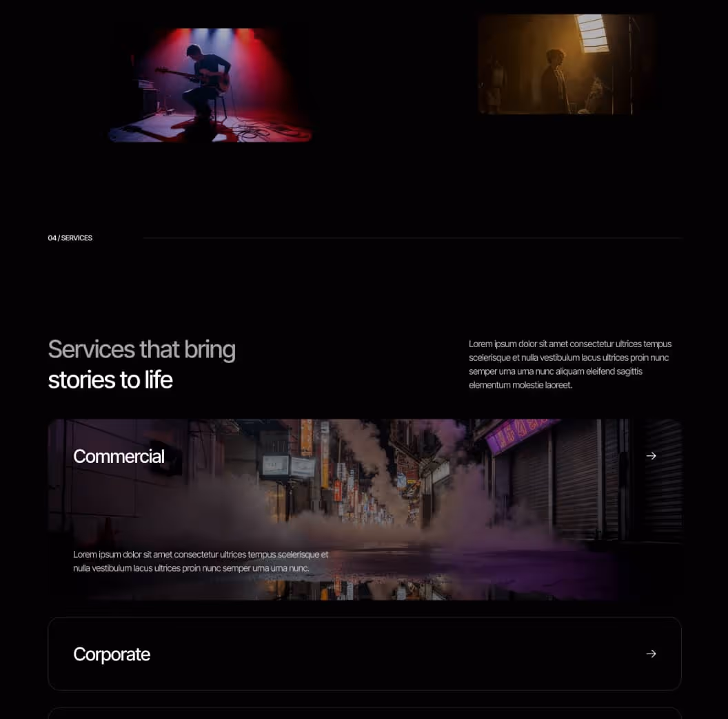 Cinemaflow - Home V2 Page - Ultimate Video Agency Webflow Template