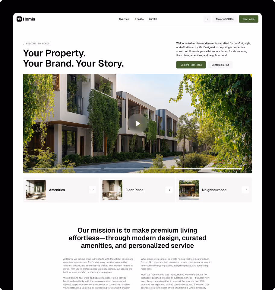 property management pages preview