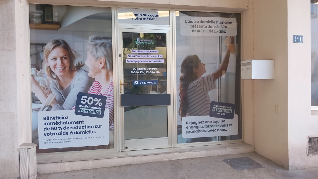 Vitrine de l'agence d'aide à domicile Provence Aide Service à Toulon 