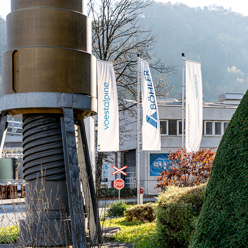 Das Hauptgebäude der voestalpine Böhler Aerospace
