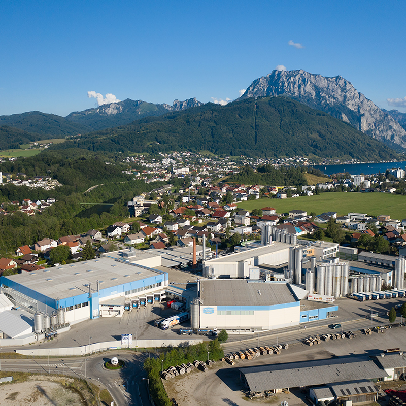 Das Hauptgebäude der Gmundner Molkerei