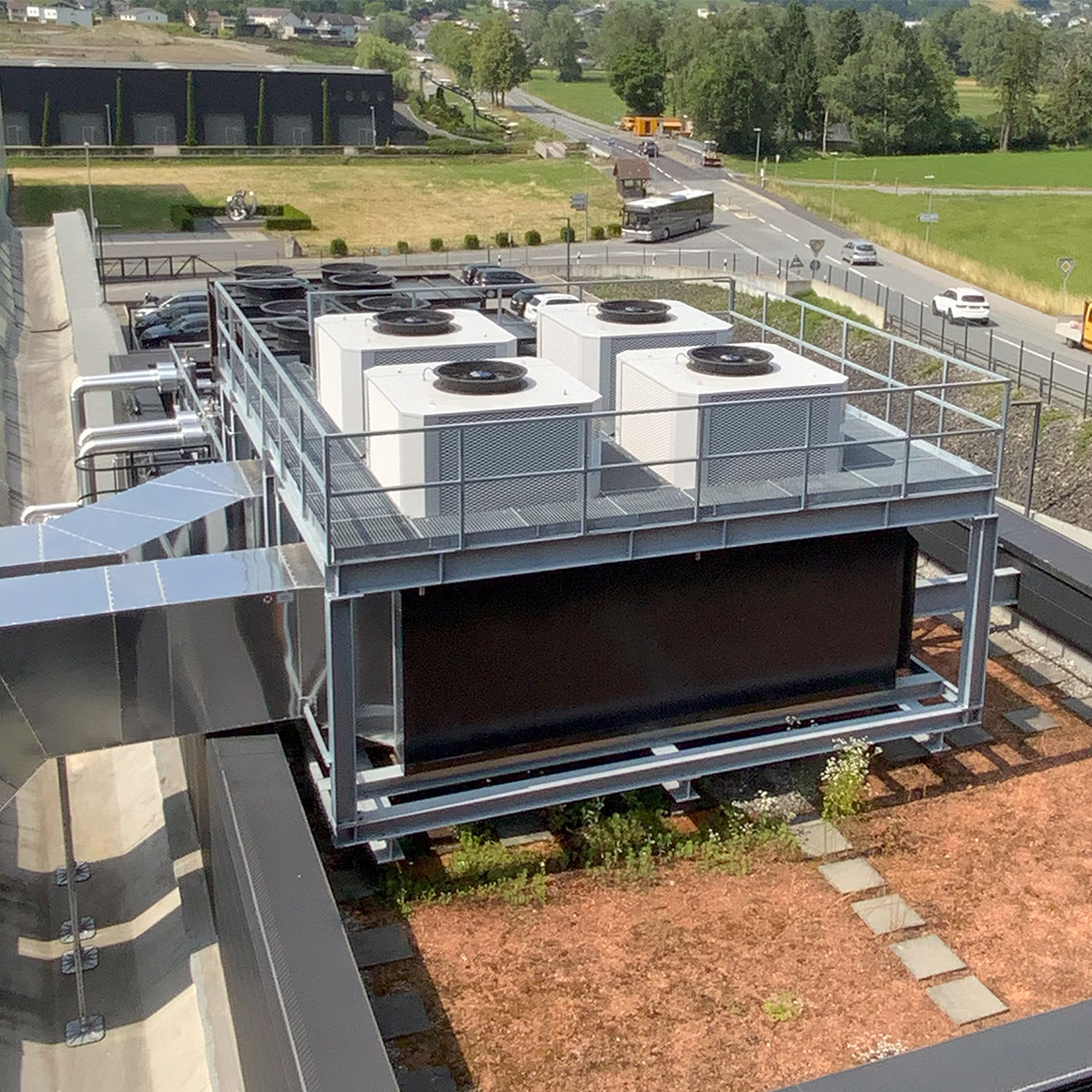 Das realisierte Projekt, die adiabate Kühleinheit