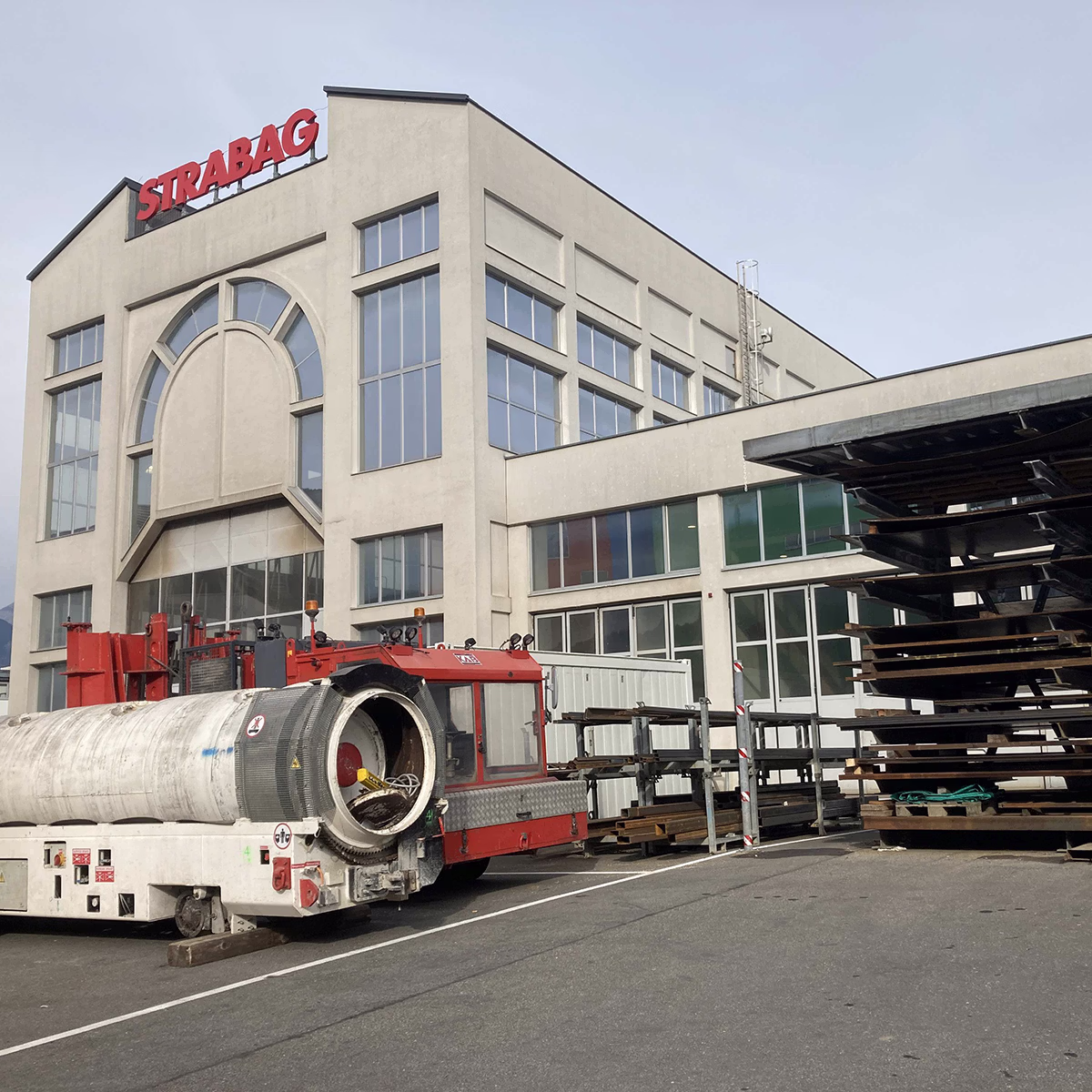 Der Standort der Firma Strabag in Spittal an der Drau