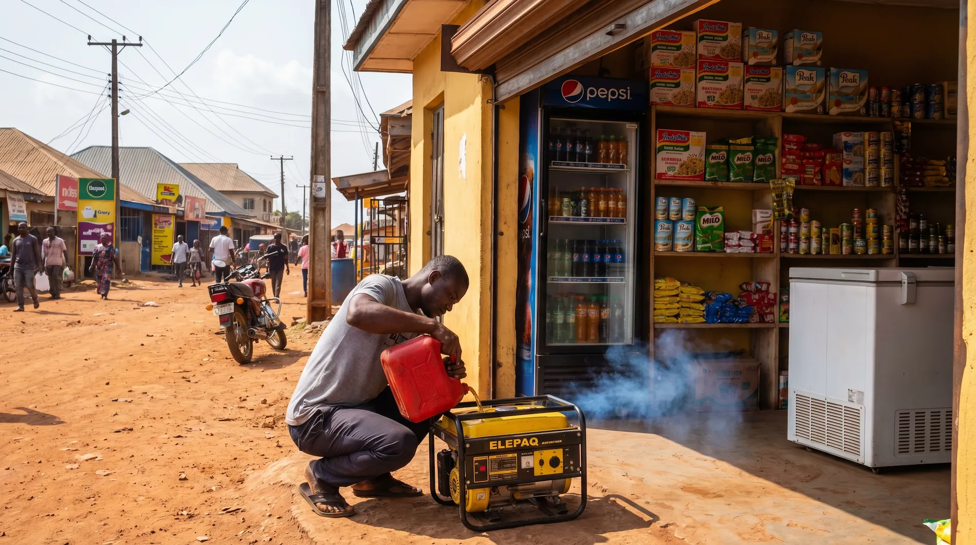 Solar-powered retail shop supported by SolariHub